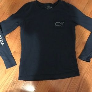 Vineyard Vines navy blue long sleeve shirt